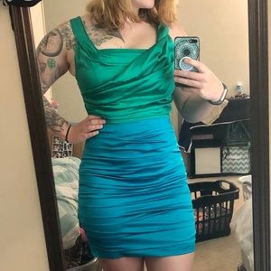 Blue/Green Express Dress